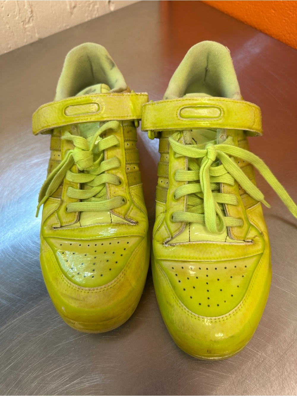 Adidas Jeremy Scott Forum Low Dipped Solar Yellow Volt GZ8817 Men's Size 10.5